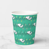 Erdnüsse | Snoopy Ho Ho Ho Weihnachtsmuster Pappbecher (Rückseite)