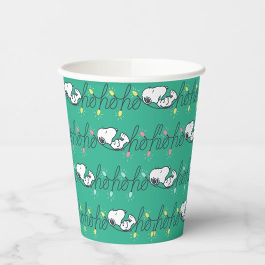 Erdnüsse | Snoopy Ho Ho Ho Weihnachtsmuster Pappbecher (Links)