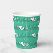 Erdnüsse | Snoopy Ho Ho Ho Weihnachtsmuster Pappbecher (Rechts)