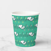 Erdnüsse | Snoopy Ho Ho Ho Weihnachtsmuster Pappbecher (Vorderseite)