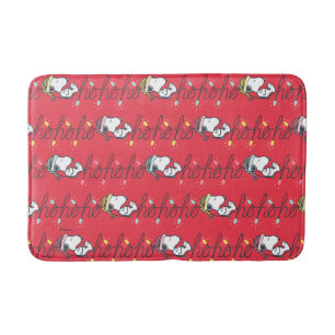 Erdnüsse   Snoopy Holiday Ho Ho Holiday Pattern Badematte
