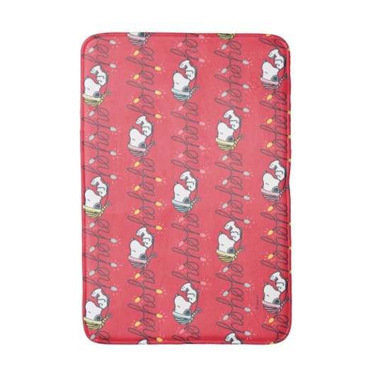 Erdnüsse | Snoopy Holiday Ho Ho Holiday Pattern Badematte (Vorderseite Vertikal)