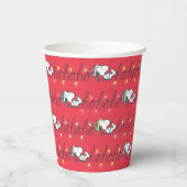 Erdnüsse | Snoopy Holiday Ho Ho Holiday Pattern Pappbecher (Rückseite)