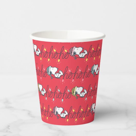 Erdnüsse | Snoopy Holiday Ho Ho Holiday Pattern Pappbecher (Links)