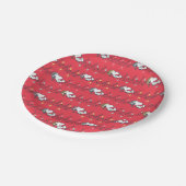 Erdnüsse | Snoopy Holiday Ho Ho Holiday Pattern Pappteller (Schrägansicht)