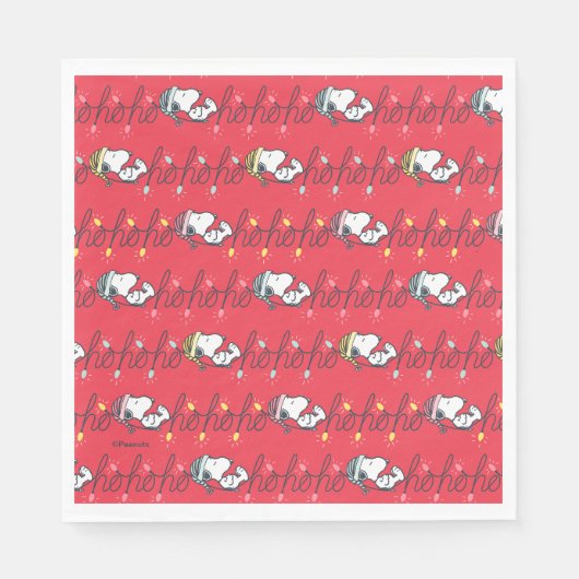 Erdnüsse | Snoopy Holiday Ho Ho Holiday Pattern Serviette (Vorderseite)