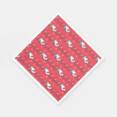 Erdnüsse | Snoopy Holiday Ho Ho Holiday Pattern Serviette (Ecke)