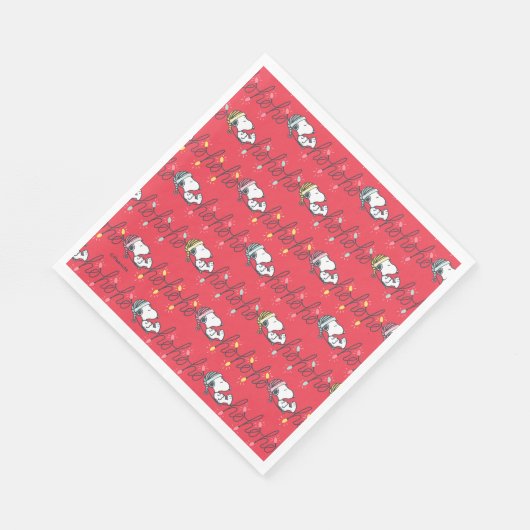 Erdnüsse | Snoopy Holiday Ho Ho Holiday Pattern Serviette (Ecke)