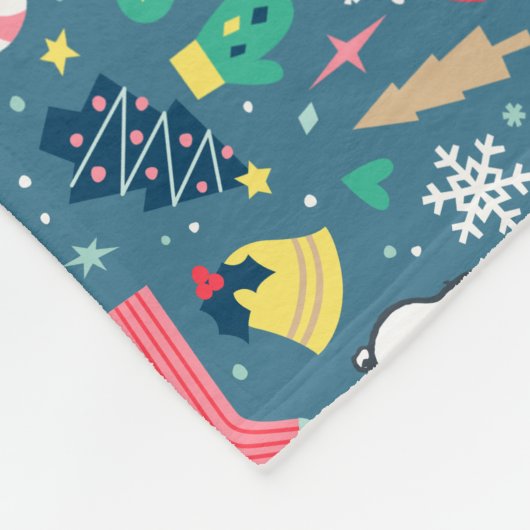 Erdnüsse | Snoopy Holiday Pattern Fleecedecke (Ecke)