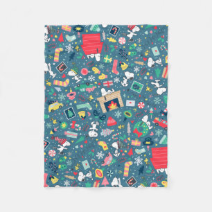 Erdnüsse Snoopy Holiday Pattern Fleecedecke