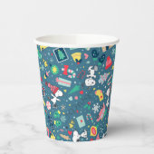 Erdnüsse | Snoopy Holiday Pattern Pappbecher (Links)