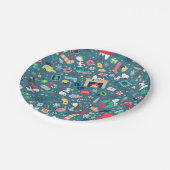 Erdnüsse | Snoopy Holiday Pattern Pappteller (Schrägansicht)