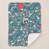 Erdnüsse | Snoopy Holiday Pattern Sherpadecke (Vorderseite)