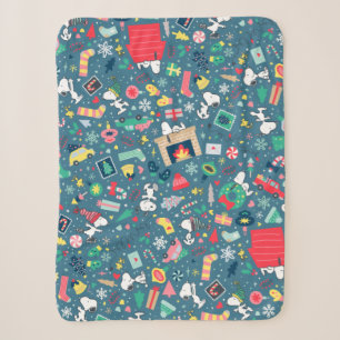 Erdnüsse Snoopy Holiday Pattern Sherpadecke