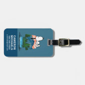 Erdnüsse | Snoopy Hund Sonnenuntergang Ansicht Gepäckanhänger (Vorderseite horizontal)