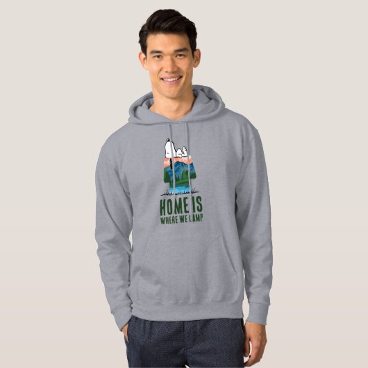 Erdnüsse | Snoopy Hund Sonnenuntergang Ansicht Hoodie (Vorne ganz)