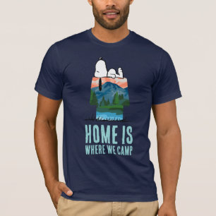 Erdnüsse Snoopy Hund Sonnenuntergang Ansicht T-Shirt