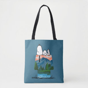 Erdnüsse   Snoopy Hund Sonnenuntergang Ansicht Tasche
