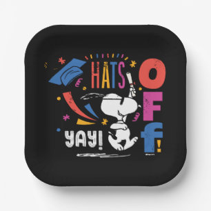 Erdnüsse Snoopy Hut Ab Für Dich Abschluss Gratulie Pappteller