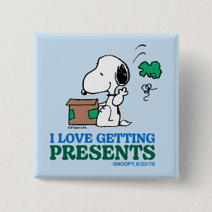 Erdnüsse Snoopy I Liebe Anbringen von Geschenken Button