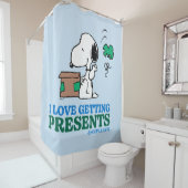 Erdnüsse | Snoopy I Liebe Anbringen von Geschenken Duschvorhang (Beispiel)