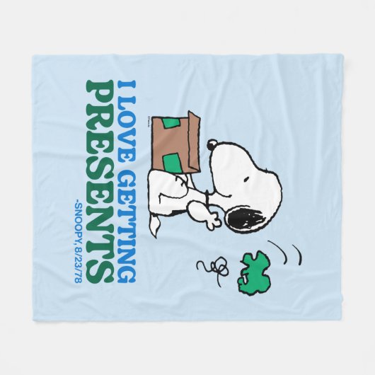 Erdnüsse | Snoopy I Liebe Anbringen von Geschenken Fleecedecke (Vorderseite (Horizontal))