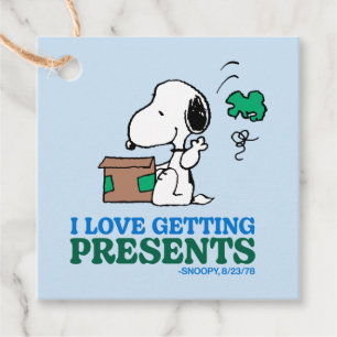 Erdnüsse Snoopy I Liebe Anbringen von Geschenken Geschenkanhänger
