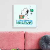 Erdnüsse | Snoopy I Liebe Anbringen von Geschenken Leinwanddruck (Insitu (Wohnzimmer))