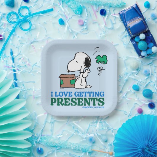 Erdnüsse | Snoopy I Liebe Anbringen von Geschenken Pappteller (Party)