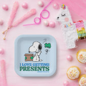 Erdnüsse | Snoopy I Liebe Anbringen von Geschenken Pappteller (Party)