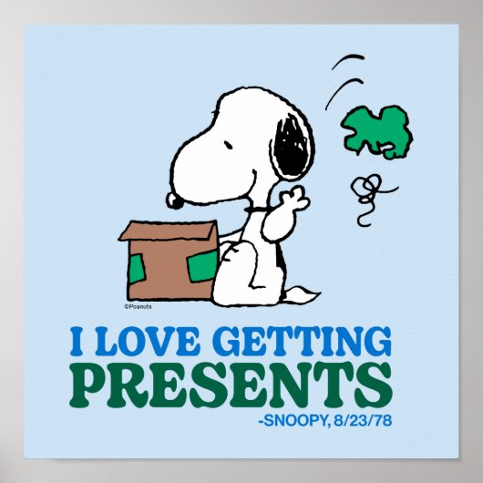 Erdnüsse | Snoopy I Liebe Anbringen von Geschenken Poster (Vorne)
