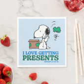 Erdnüsse | Snoopy I Liebe Anbringen von Geschenken Serviette (Beispiel)