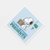 Erdnüsse | Snoopy I Liebe Anbringen von Geschenken Serviette (Ecke)