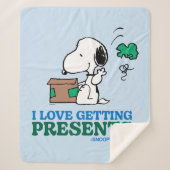 Erdnüsse | Snoopy I Liebe Anbringen von Geschenken Sherpadecke (Vorderseite)