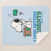 Erdnüsse | Snoopy I Liebe Anbringen von Geschenken Sherpadecke (Vorderseite (Horizontal))