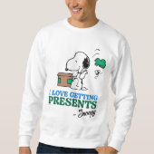 Erdnüsse | Snoopy I Liebe Anbringen von Geschenken Sweatshirt (Vorderseite)
