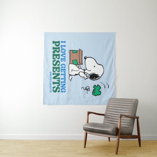 Erdnüsse | Snoopy I Liebe Anbringen von Geschenken Wandteppich (Beispiel (Horizontal))