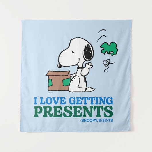 Erdnüsse | Snoopy I Liebe Anbringen von Geschenken Wandteppich (Vorderseite)