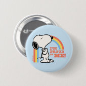 Erdnüsse | Snoopy Ich bin stolz auf mich Button (Vorne & Hinten)