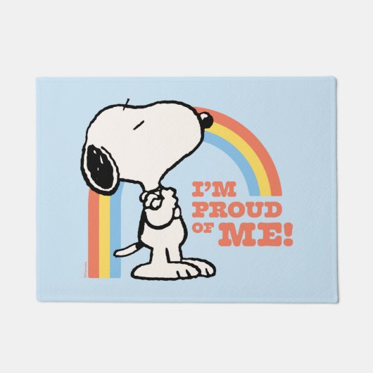 Erdnüsse | Snoopy Ich bin stolz auf mich Fußmatte (Vorderseite)