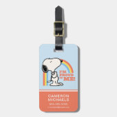 Erdnüsse | Snoopy Ich bin stolz auf mich Gepäckanhänger (Vorderseite vertikal)