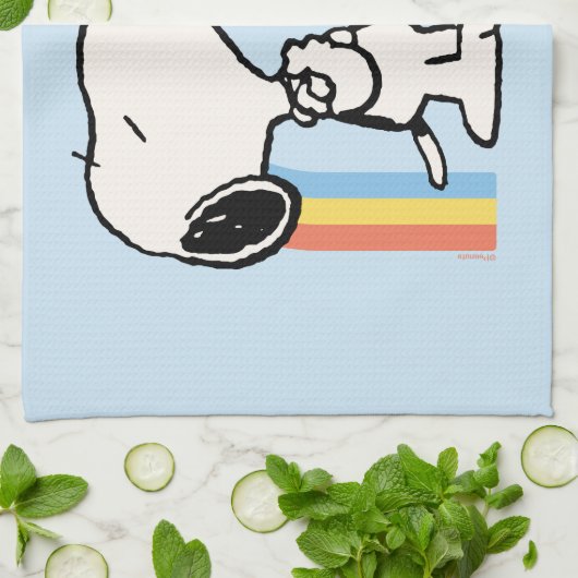 Erdnüsse | Snoopy Ich bin stolz auf mich Geschirrtuch (Gefaltet)