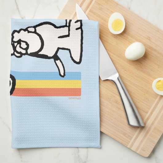 Erdnüsse | Snoopy Ich bin stolz auf mich Geschirrtuch (Viertel Falte)