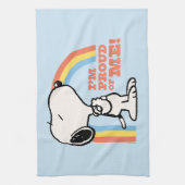 Erdnüsse | Snoopy Ich bin stolz auf mich Geschirrtuch (Vertikal)