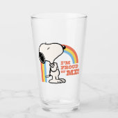 Erdnüsse | Snoopy Ich bin stolz auf mich Glas (Vorderseite)