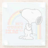 Erdnüsse | Snoopy Ich bin stolz auf mich Glasuntersetzer (Rückseite)