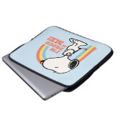 Erdnüsse | Snoopy Ich bin stolz auf mich Laptopschutzhülle (Vorne Knopf)