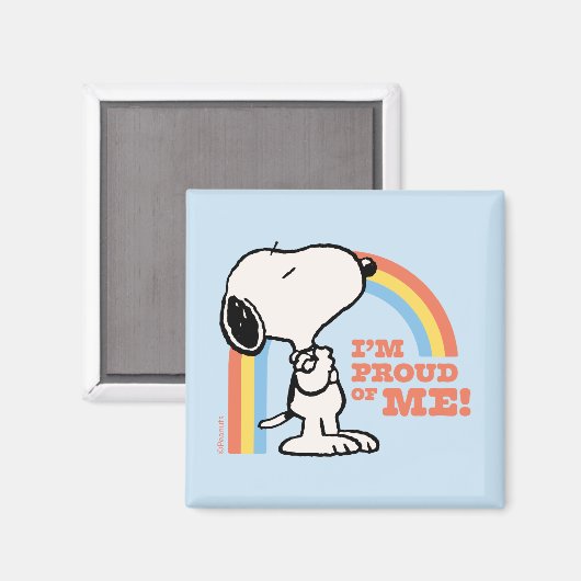 Erdnüsse | Snoopy Ich bin stolz auf mich Magnet (Vorderseite/Rückseite)