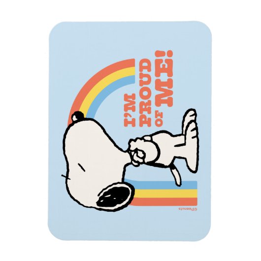 Erdnüsse | Snoopy Ich bin stolz auf mich Magnet (Vertikal)