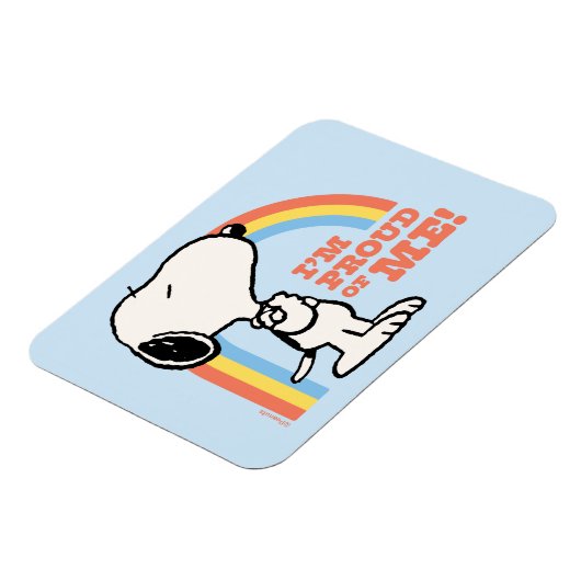 Erdnüsse | Snoopy Ich bin stolz auf mich Magnet (Linke Seite)